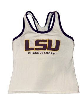 LSU Cheerleaders White & Purple Tank Top